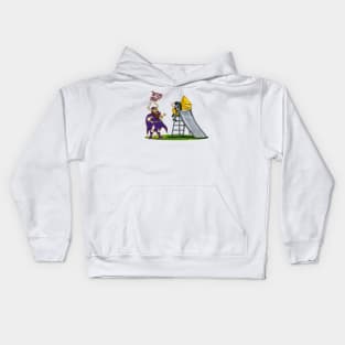 Minnesota Vikings Fans - Kings of the North vs Cheesy Playmates Kids Hoodie